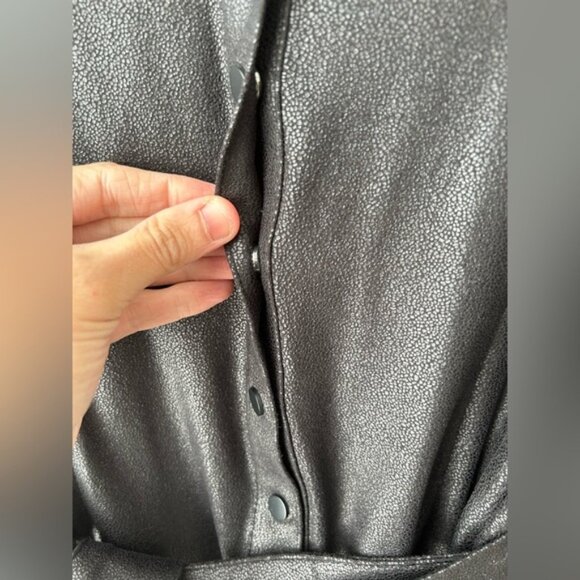 Cleo Vegan Leather Button Front Tunic - Picture 5 of 12